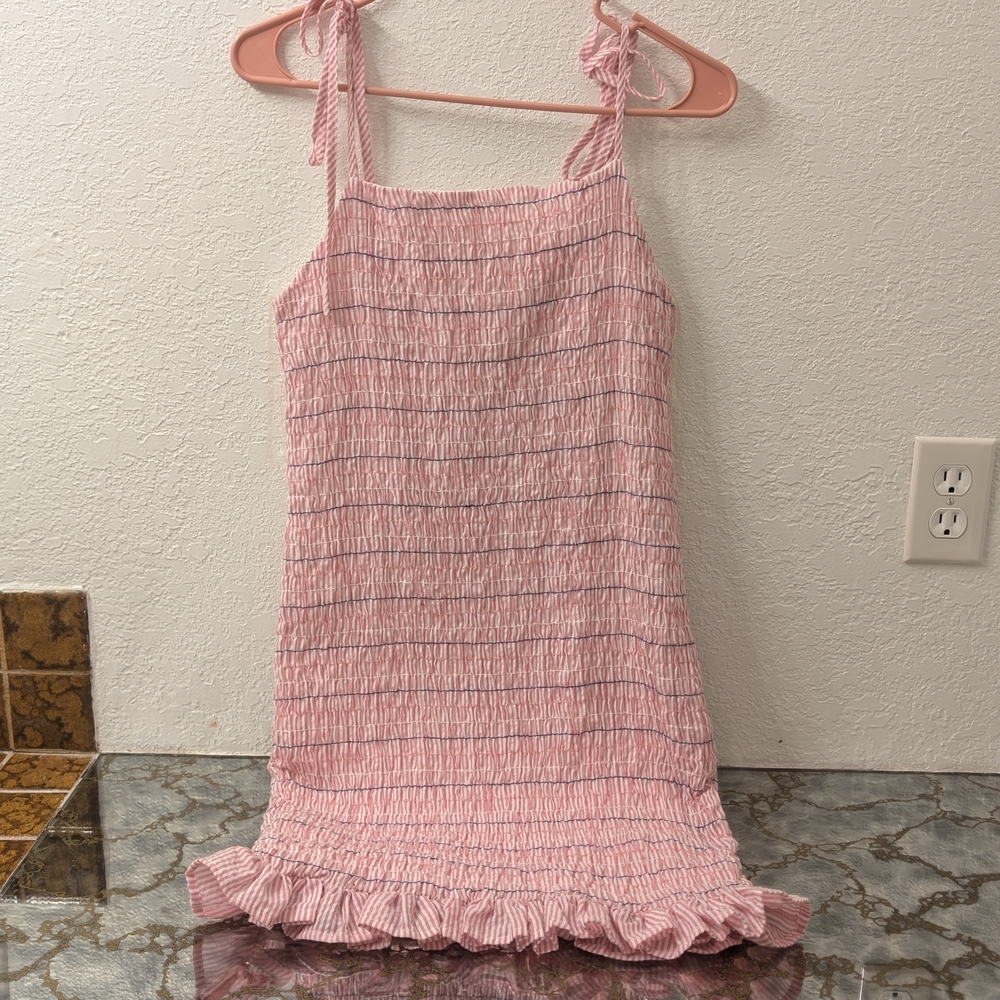Pink Striped Womans Dress